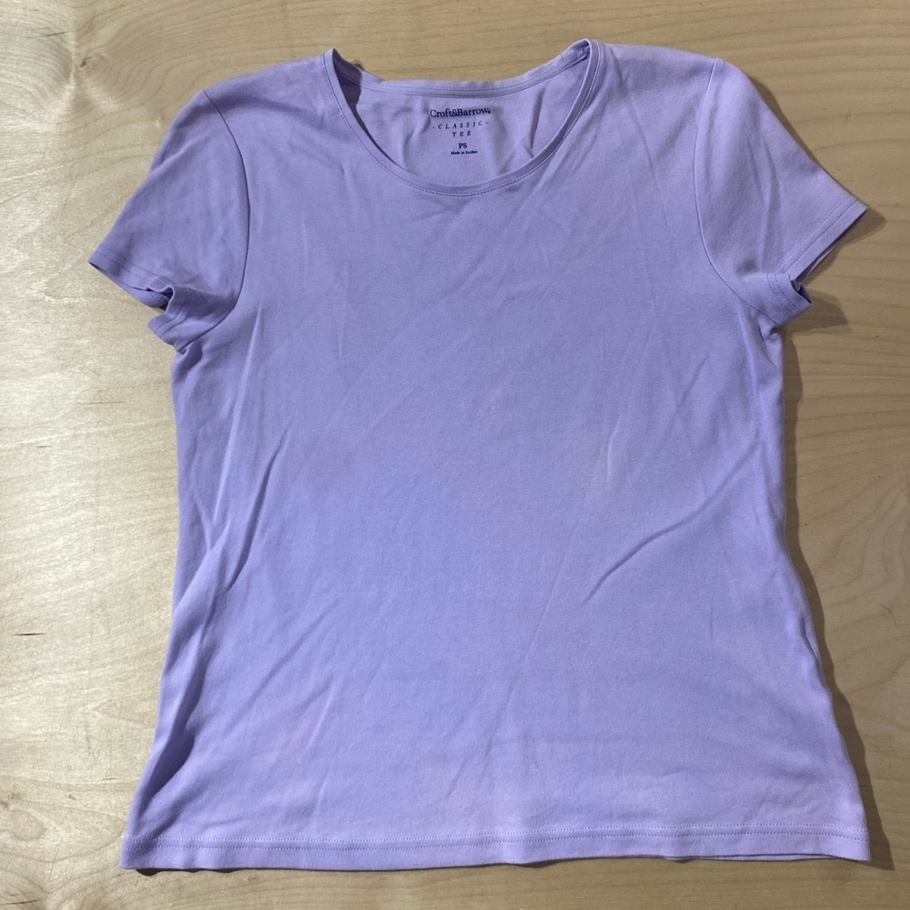 Croft & Barrow Lavender Women's Tee PS (QO)